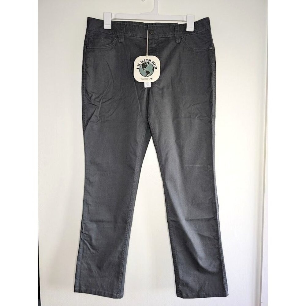 Toad & Co Lean Pants Mission Ridge Men 36x32 Relaxed Fit Gray Chino MSRP $90 NEW